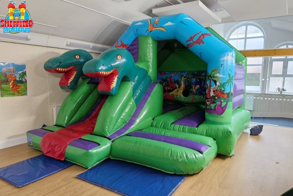 3D Dinosaur bouncy castle hire in Chesterfield 3D Dinosaur bouncy castle hire