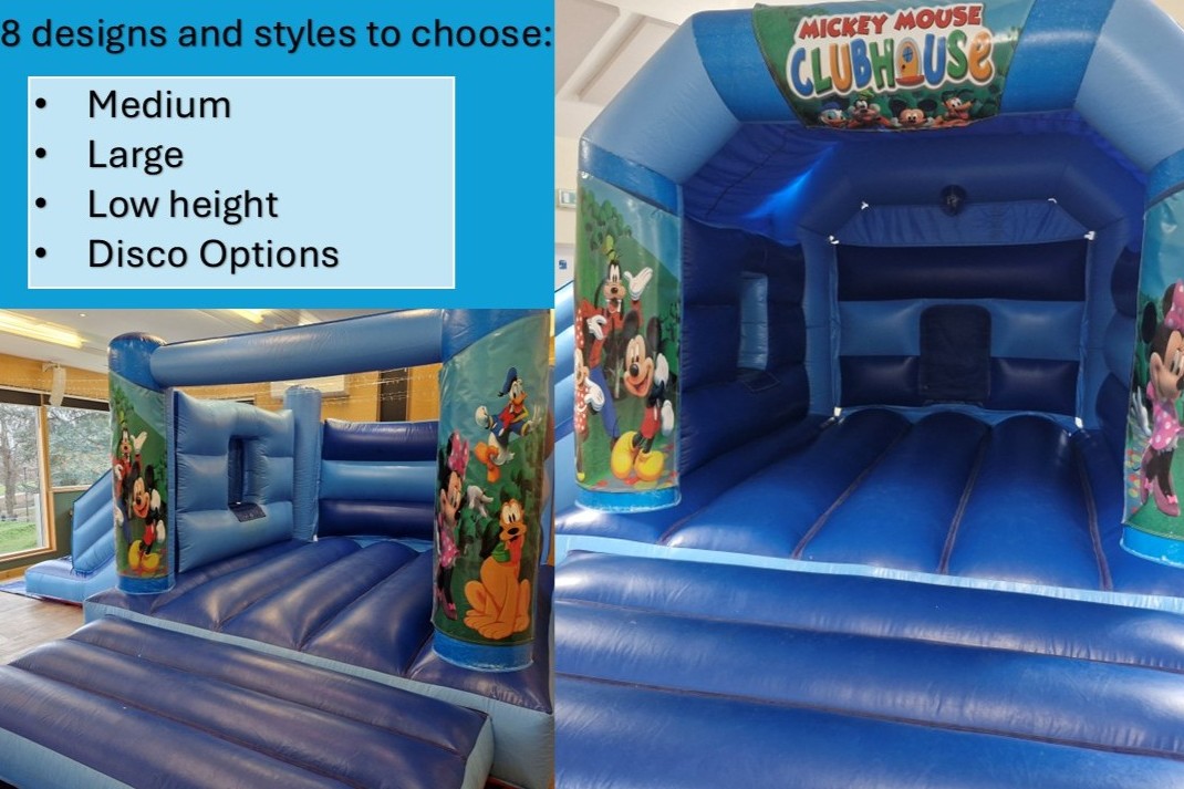 Options for Mickey Bouncy Castle Hire Mickey Bouncy Castle Hire Options